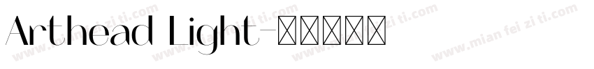Arthead Light字体转换